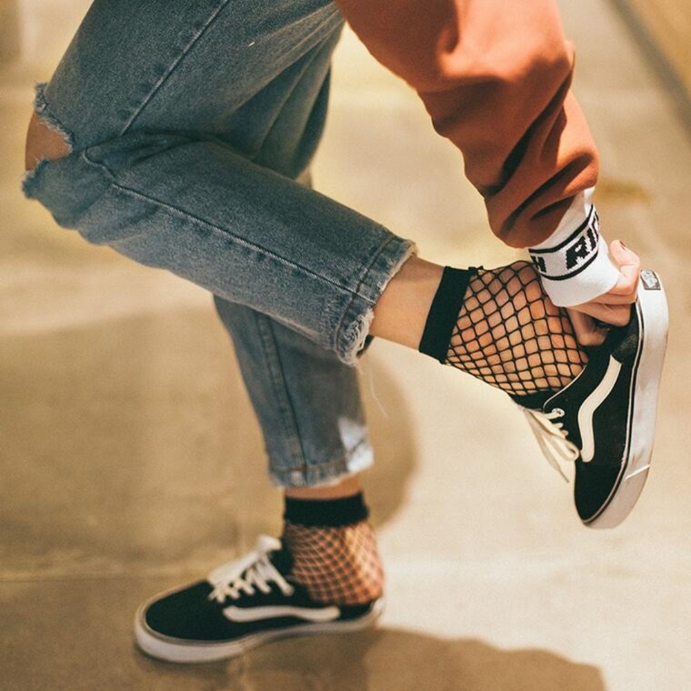 Fishnet Socks Black Urban Outfitters